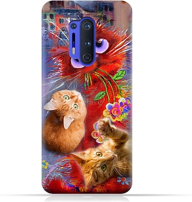 Generic Protective Case Cover For OnePlus 8 Pro With Cute Cats Design