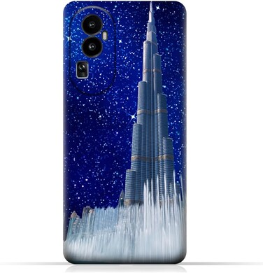 Generic TPU Protective Back Case Cover For Oppo Reno10 Pro (China) (5G) With Burj Khalifa On a Starry Night Design