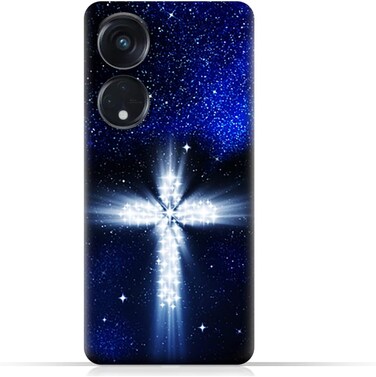 غطاء حماية خلفي من مادة TPU عامة لهاتف Oppo Reno8 T/Oppo Reno8 T 4G بنمط متقاطع