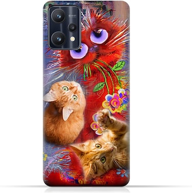 غطاء حماية خلفي من مادة TPU لهاتف Realme 9 Pro بتصميم قطط لطيف