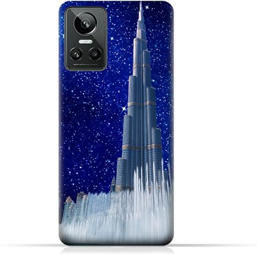 Generic TPU Protective Back Case Cover For Realme GT Neo 3 150W (5G) With Burj Khalifa On a Starry Night Design