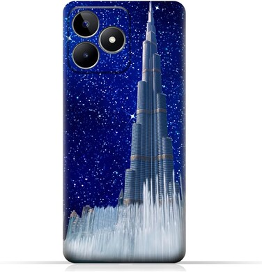 Generic TPU Protective Back Case Cover For Realme Narzo N53 With Burj Khalifa On a Starry Night Design
