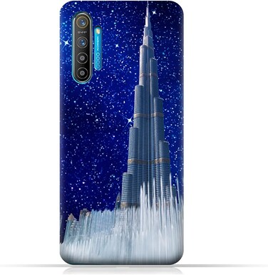 Generic Protective Case Cover For Realme X2 With Burj Khalifa On a Starry Night Design