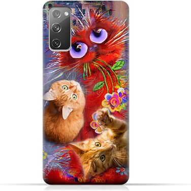 Generic TPU Protective Back Case Cover For Samsung Galaxy S20 FE 2022 With Cute Cats Design