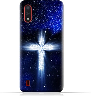 Generic Protective Case Cover For Samsung A01 With Cross Pattern