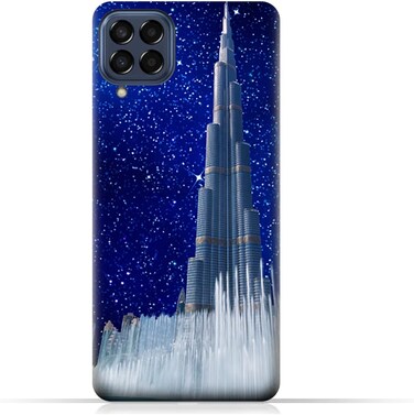 Generic TPU Protective Back Case Cover For Samsung Galaxy M33 With Burj Khalifa On a Starry Night Design