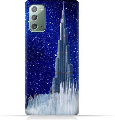 Generic Protective Case Cover For Samsung Galaxy Note 20 With Burj Khalifa On a Starry Night Design