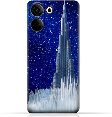 غطاء خلفي واقٍ للهاتف المحمول مصنوع من مادة TPU، متوافق مع هاتف Tecno CamOn 20 (4G) بتصميم رقم 11.