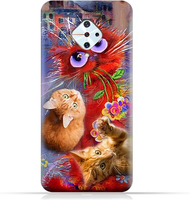 Generic Protective Case Cover For Vivo S1 Pro With Cute Cats Design
