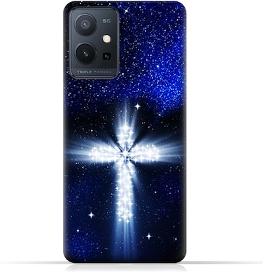 غطاء حماية خلفي من مادة TPU عامة لهاتف Vivo T1 5G بنمط متقاطع