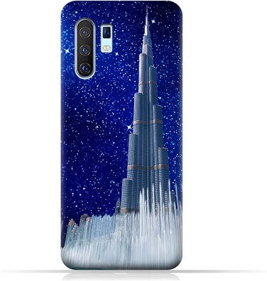 غطاء حماية عام لهاتف Vivo X30 Pro بتصميم برج خليفة في ليلة مرصعة بالنجوم