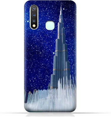 غطاء حماية عام لهاتف Vivo Y19 بتصميم برج خليفة في ليلة مرصعة بالنجوم