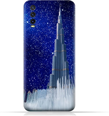 Generic Protective Case Cover For Vivo Y20s With Burj Khalifa On a Starry Night Design