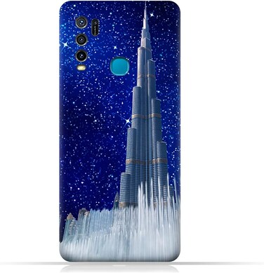 غطاء حماية عام لهاتف Vivo Y50 بتصميم برج خليفة في ليلة مرصعة بالنجوم