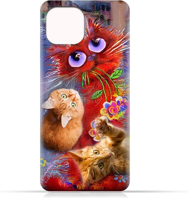 Generic TPU Protective Back Case Cover For Xiaomi 11 Lite 5G NE With Cute Cats Design