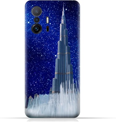 Generic TPU Protective Back Case Cover For Xiaomi 11T With Burj Khalifa On a Starry Night Design