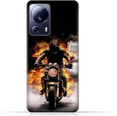 غطاء حماية خلفي من مادة TPU عامة لهاتف Xiaomi 13 Lite بتصميم رقم 041