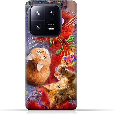 Generic TPU Protective Back Case Cover For Xiaomi 13 Pro With Cute Cats Design