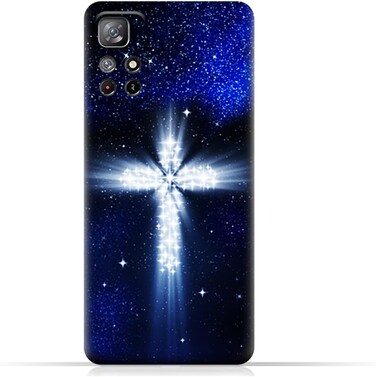 غطاء حماية خلفي من مادة TPU عامة لهاتف Xiaomi Redmi Note 11 (صيني) بنمط متقاطع