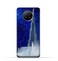 غطاء حماية خلفي من مادة TPU لهاتف Xiaomi Redmi Note 9 5G بتصميم برج خليفة في ليلة مرصعة بالنجوم