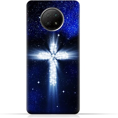 غطاء حماية خلفي من مادة TPU عامة لهاتف Xiaomi Redmi Note 9 5G بنمط متقاطع