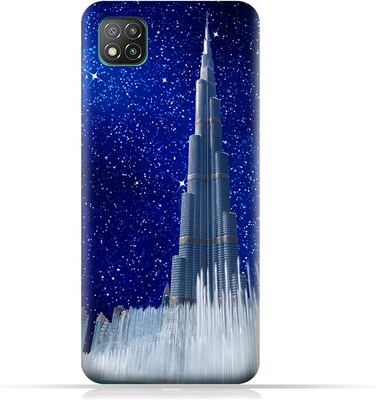 Generic Protective Case Cover For Xiaomi Poco C3 With Burj Khalifa On a Starry Night Design