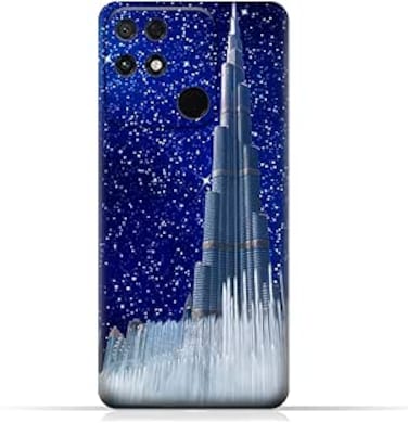 Generic TPU Protective Back Case Cover For Xiaomi Poco C40 With Burj Khalifa On a Starry Night Design