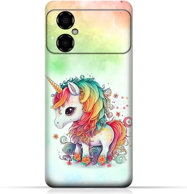 غطاء حماية خلفي من مادة TPU عامة لهاتف Xiaomi Poco M4 5G بتصميم رقم 043