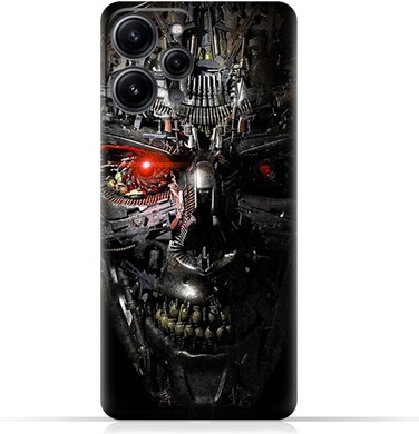 غطاء حماية خلفي من مادة TPU لهاتف Xiaomi Redmi 12 (LTE / 4G) بتصميم روبوت Terminator