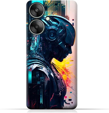 غطاء خلفي واقٍ للهاتف المحمول من مادة TPU، متوافق مع هاتف Xiaomi Redmi 13R، بتصميم رقم 4.