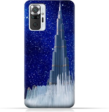 Generic Protective Case Cover For Xiaomi Redmi Note 10 Pro With Burj Khalifa On a Starry Night Design