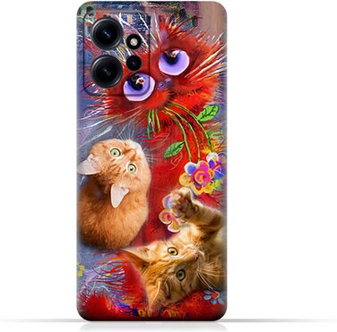 غطاء حماية خلفي من مادة TPU لهاتف Xiaomi Redmi Note 12 4G بتصميم قطط لطيف