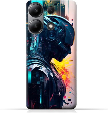 غطاء خلفي واقٍ للهاتف المحمول من مادة TPU، متوافق مع هاتف Xiaomi Redmi Note 13 4G، بتصميم رقم 04