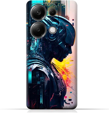 غطاء حماية خلفي للهاتف المحمول مصنوع من مادة TPU، متوافق مع هاتف Xiaomi Redmi Note 13 Pro 4G، بتصميم رقم 4