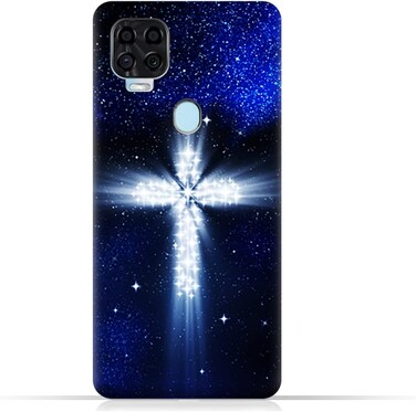 غطاء خلفي واقٍ من مادة TPU لهاتف ZTE Blade V2020 5G بنقشة متقاطعة