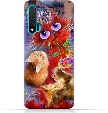 Generic Huawei nova 6 TPU Mobile Case With Cute Cats Design