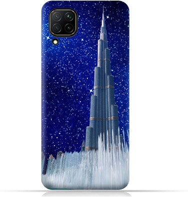 Generic Huawei nova 7i TPU Mobile Case With Burj Khalifa On a Starry Night Design