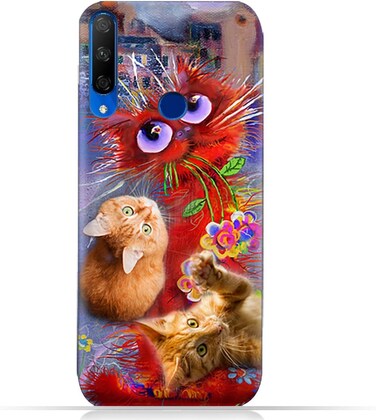 جراب هاتف Honor 9X من مادة TPU بتصميم قطط لطيفة