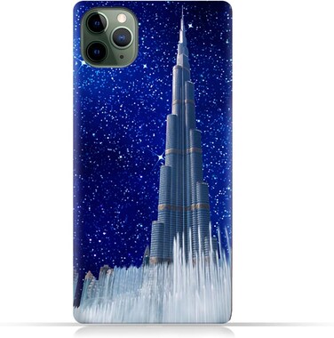 Generic Apple iPhone 11 Pro TPU Mobile Case With Burj Khalifa On a Starry Night Design