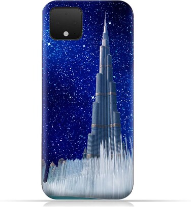 Generic Google Pixel 4 XL TPU Mobile Case With Burj Khalifa On a Starry Night Design