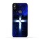 جراب حماية سيليكون ناعم من مادة TPU لهاتف Xiaomi Mi 8 SE بتصميم صليب مسيحي على خلفية ليلة مرصعة بالنجوم