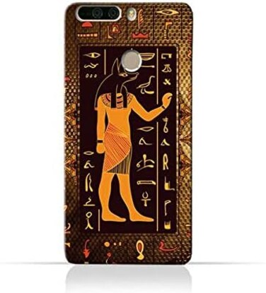 جراب سيليكون TPU عام لهاتف هواوي هونر V9 بنقوش هيروغليفية مصرية