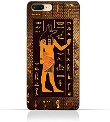 جراب سيليكون TPU عادي لهاتف iPhone 7 Plus بنقوش هيروغليفية مصرية