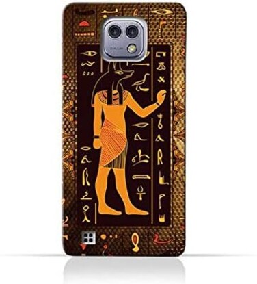 جراب سيليكون TPU عام لكاميرا LG X بنقش هيروغليفية مصرية