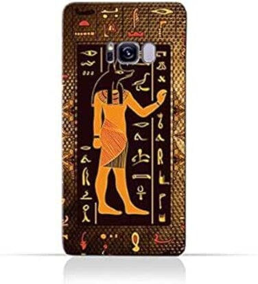 جراب سيليكون TPU عام لهاتف سامسونج جالاكسي S8+ بنقوش هيروغليفية مصرية