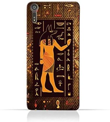 جراب سيليكون TPU عام لهاتف سوني إكسبريا XZ بنقوش هيروغليفية مصرية