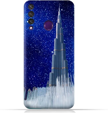 Generic Protective Case Cover For Huawei Y6p With Burj Khalifa On a Starry Night Design