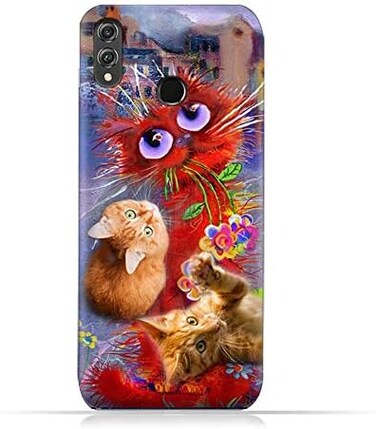 Generic Huawei Honor 8X TPU Soft Protective Silicone Case With Adorable Cats Design
