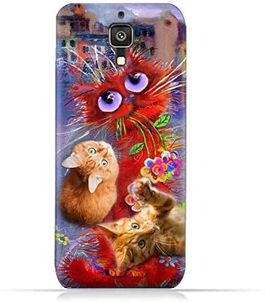 Generic Xiaomi Mi 4 TPU Silicone Protective Case With Adorable Cute Cats Design