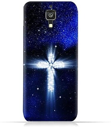 Generic Xiaomi Mi 4 TPU Silicone Protective Case With Christian Cross On a Starry Night Design